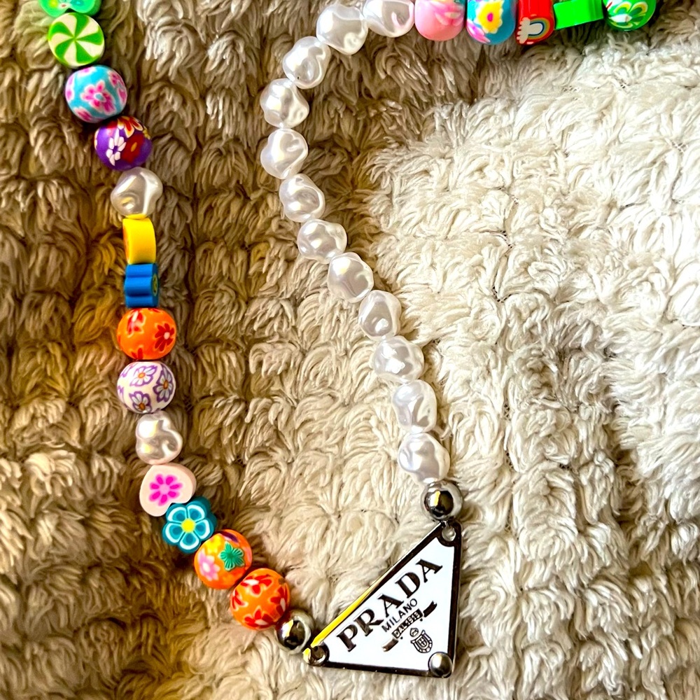 PRADA Repurposed Beaded Necklace